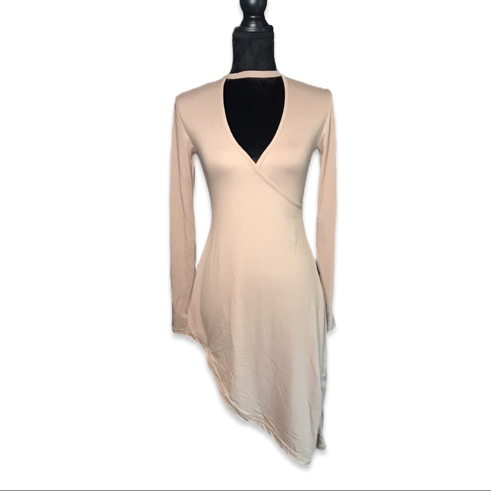 ❌SOLD❌ WHISKEY KISS Asymmetrical Bodycon Dress - Picture 5 of 7